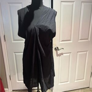 Cupshe Black Sleeveless Mini Dress with Draped Front